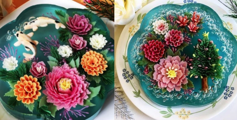 Arte tembloroso: El chef pastelero crea increíbles pasteles de gelatina en 3D