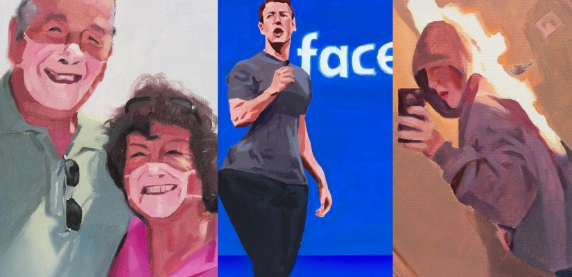 Artist Mauro Martinez, a former drug addict who turns memes into paintings