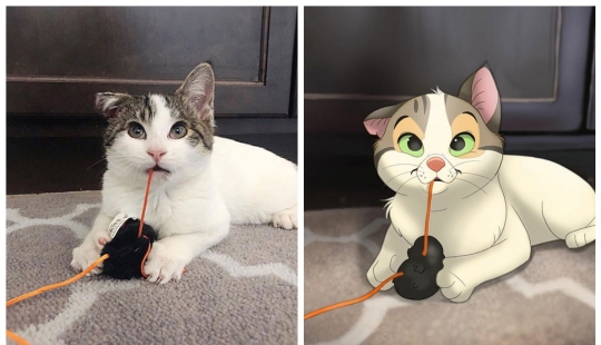 Artista holandés convierte animales en personajes de Disney