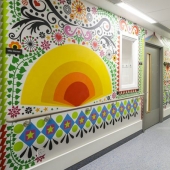 Artists have turned London children's hospital into a colorful place