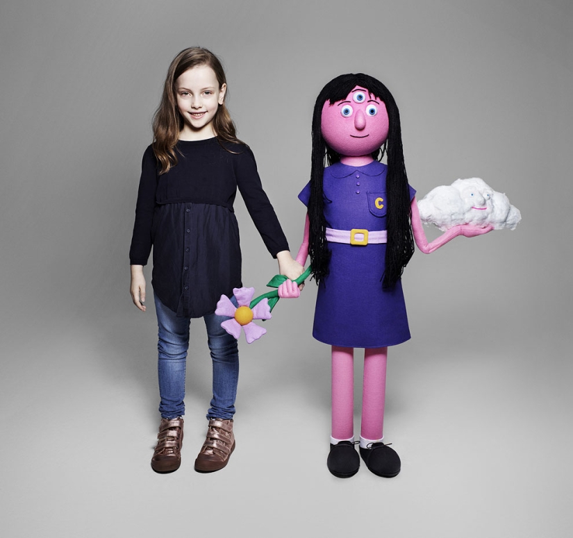 Artists recreated imaginary friends from children's drawings