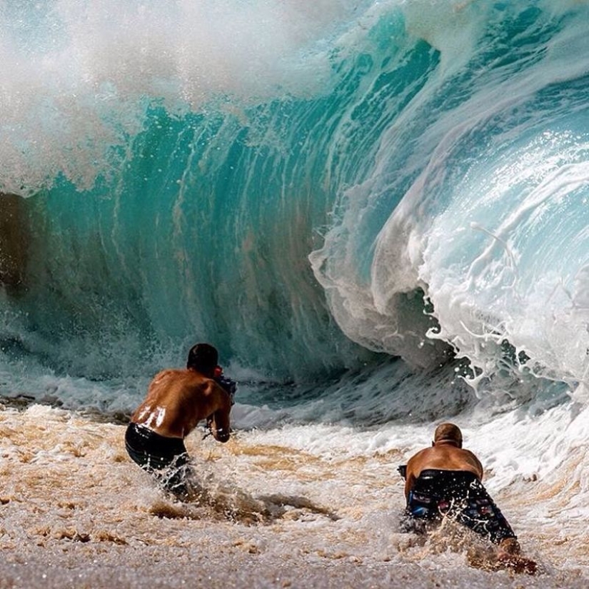 Así es como los fotógrafos disparan olas gigantes en la playa