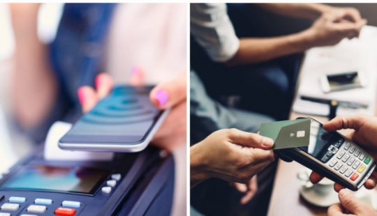 As it is safer to pay by card or smartphone?