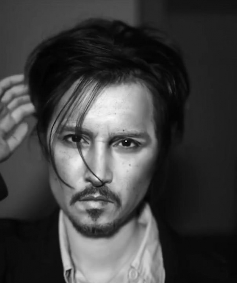 As the Chinese turned into johnny Depp in 10 easy steps using makeup