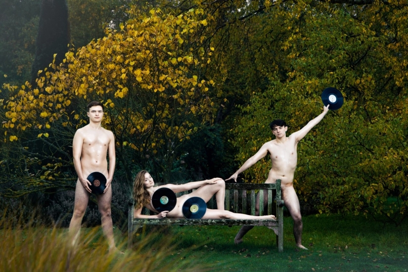 Athletic girls and boys from the University of Cambridge undressed for charity