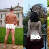 Back View: Cambridge University students stripped down for the annual best butt contest