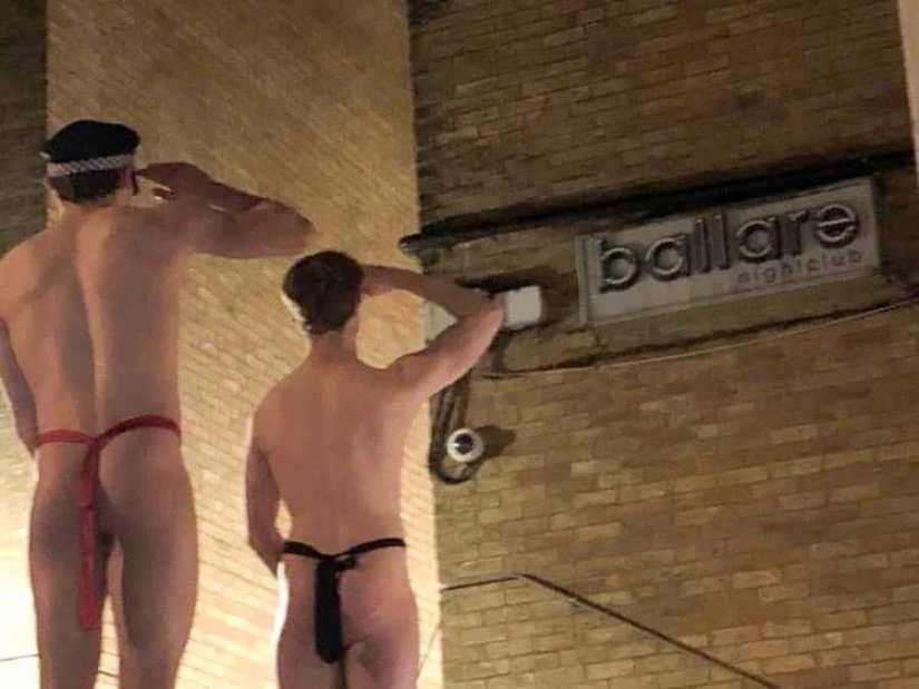 Back View: Cambridge University students stripped down for the annual best butt contest