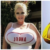 Big highlight: a British woman has such huge breasts that she can't drive a car