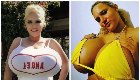 Big highlight: a British woman has such huge breasts that she can't drive a car