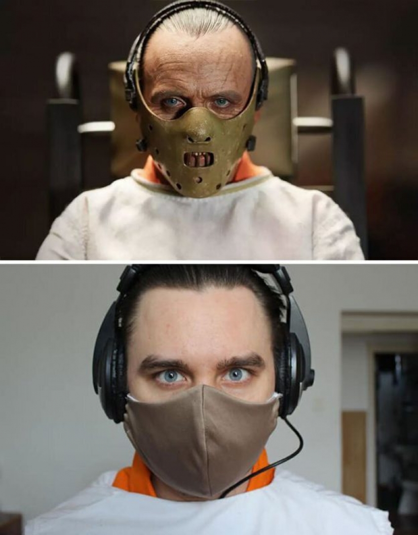 Bored quarantined a couple recreated scenes from famous movies