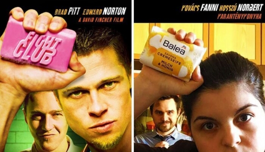 Bored quarantined a couple recreated scenes from famous movies