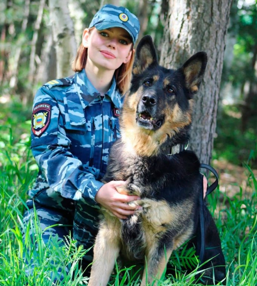 Brave and beautiful Russian police officers