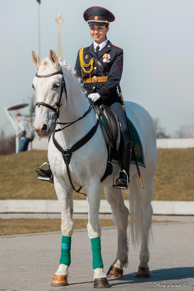 Brave and beautiful Russian police officers