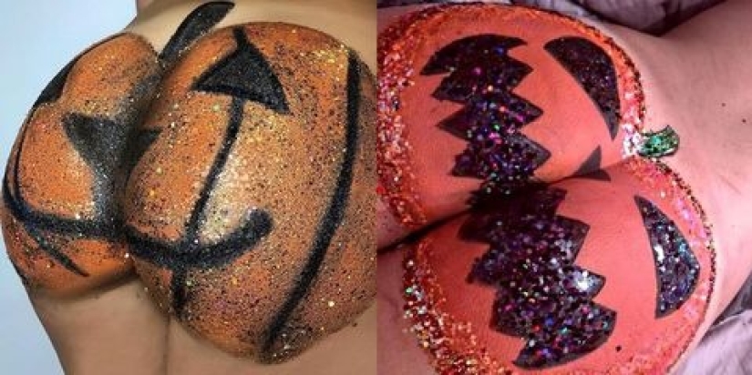 Brilliant solution: buttocks in glitter — a new Halloween trend