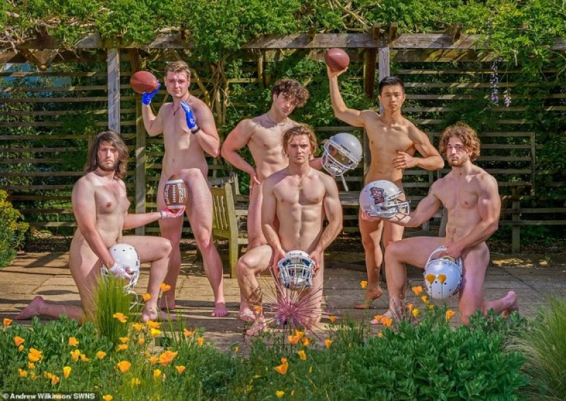 Cambridge students traditionally undressed for a charity calendar