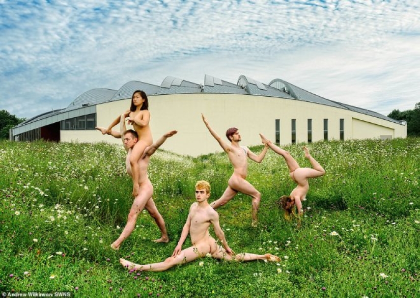 Cambridge students traditionally undressed for a charity calendar
