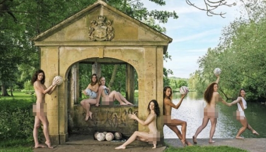 Cambridge students traditionally undressed for a charity calendar Cambridge students traditionally undressed for a charity calendar