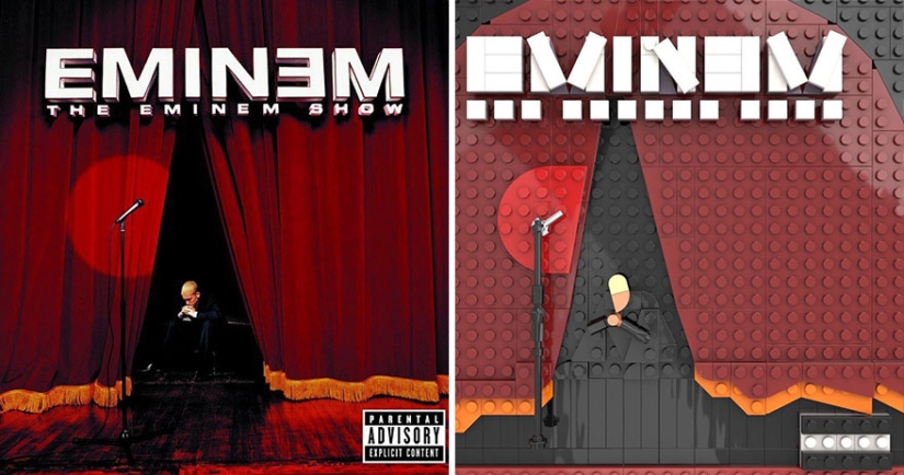 Can you find out everything? Designer collects music album covers from LEGO