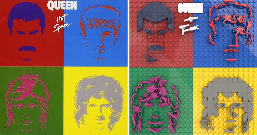 Can you find out everything? Designer collects music album covers from LEGO