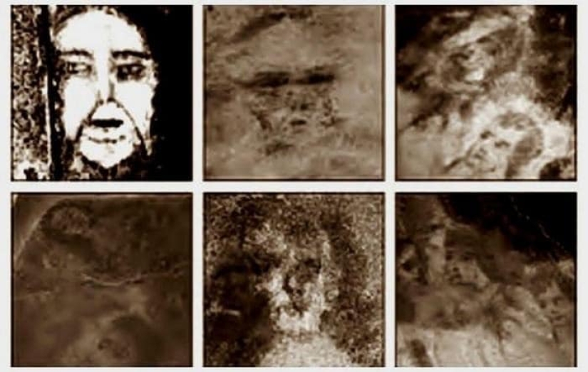 "Caras de Belmes portraits extraños retratos aparecen en el suelo de la casa de una familia española