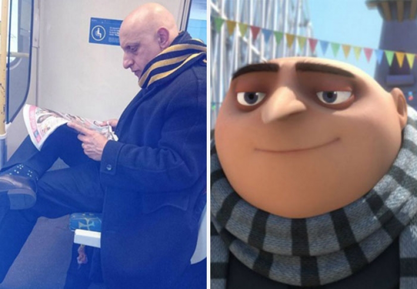 Cartoon characters and their real-life counterparts