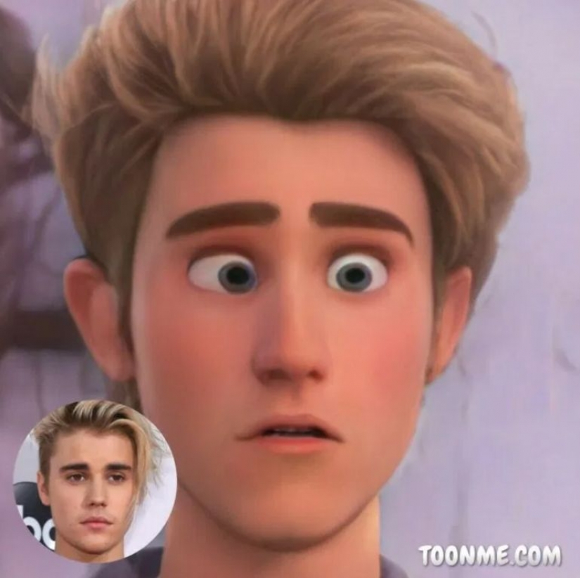 Celebrities turned into cartoon characters with the help of online service ToonMee