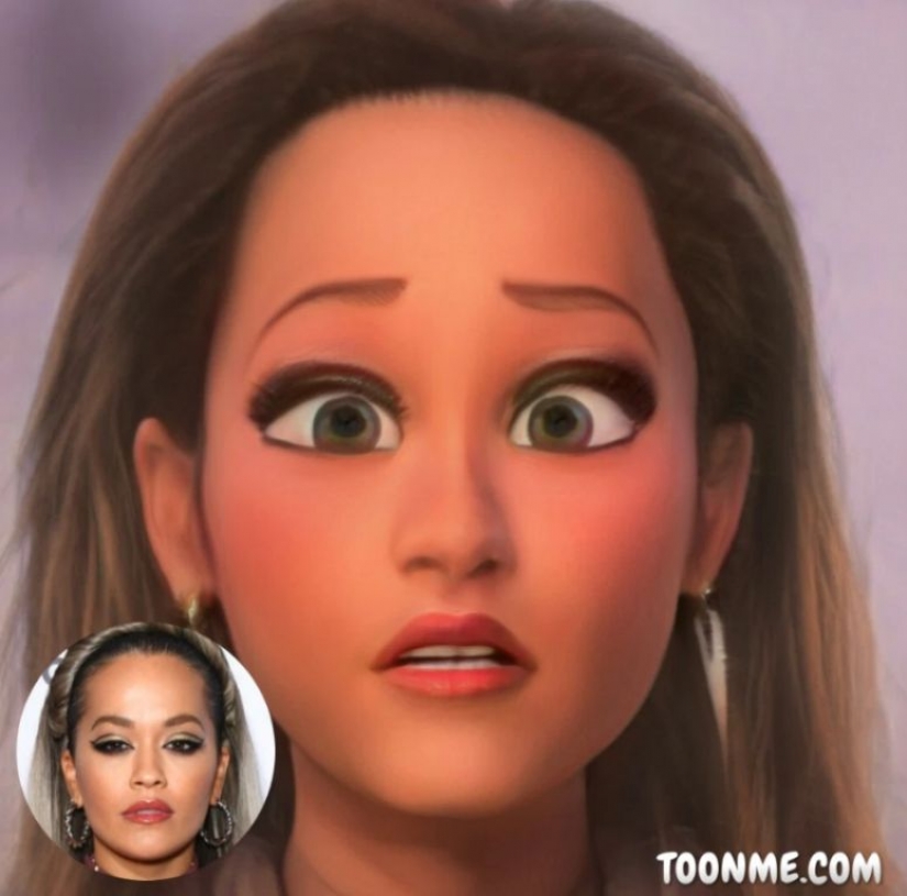 Celebrities turned into cartoon characters with the help of online service ToonMee