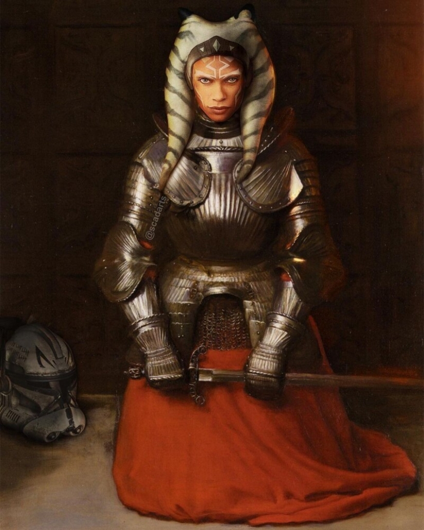 Characters from the Star wars universe in the subjects of classical paintings