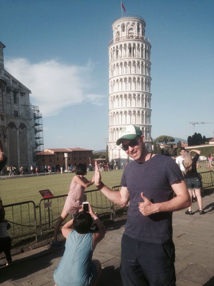 Cómo correctamente troll turistas en la Torre Inclinada de Pisa