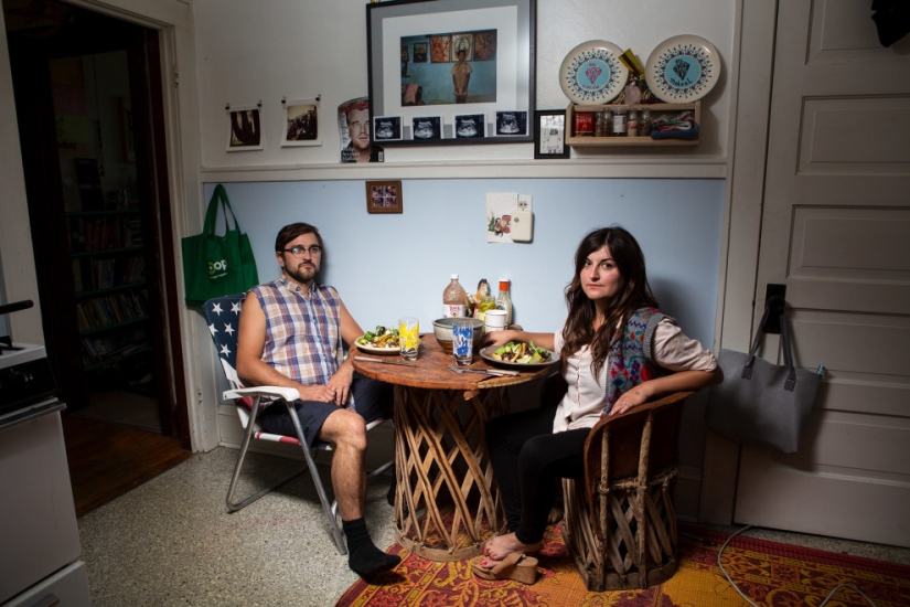 ¿Cómo es la cena, a las familias de los Estadounidenses comunes y corrientes