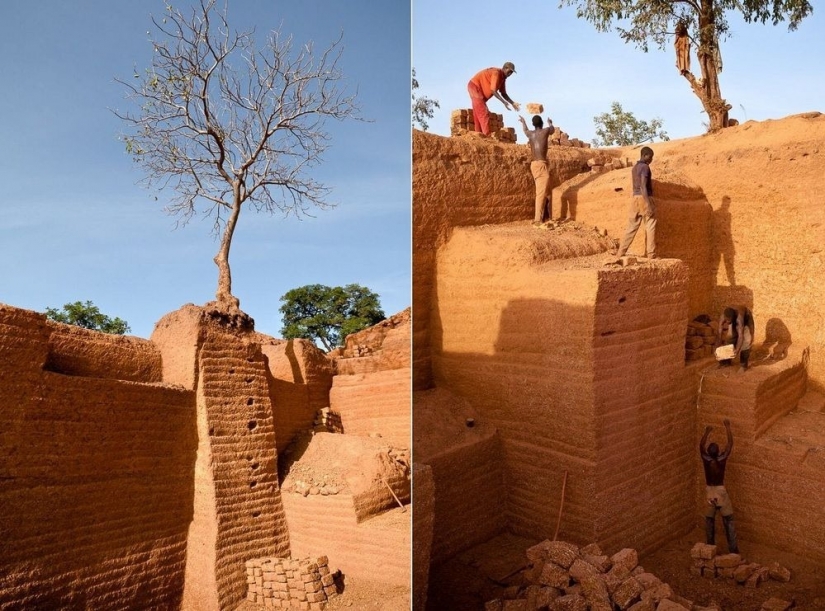 Cómo se extrae el ladrillo en Karaba, Burkina Faso