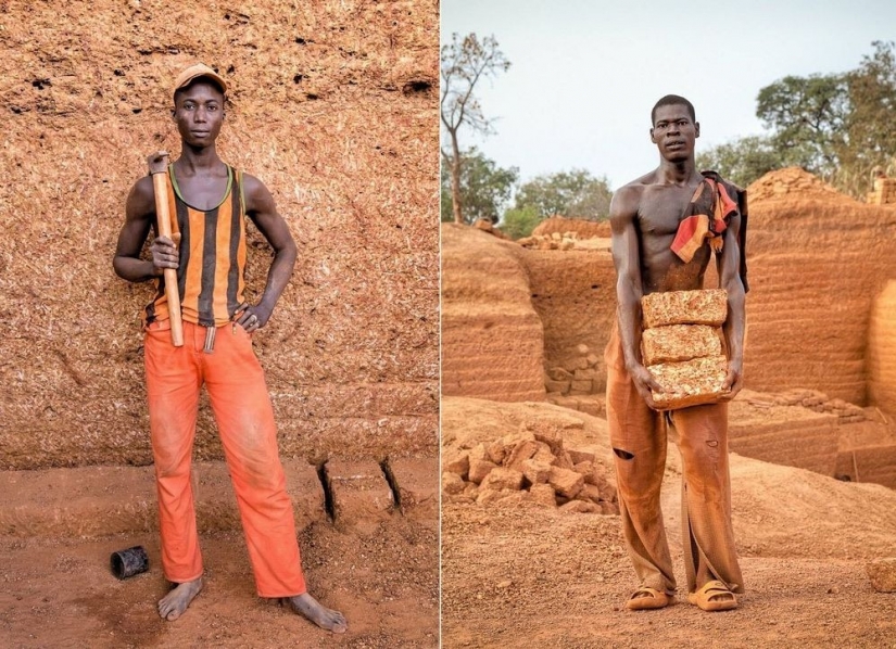 Cómo se extrae el ladrillo en Karaba, Burkina Faso