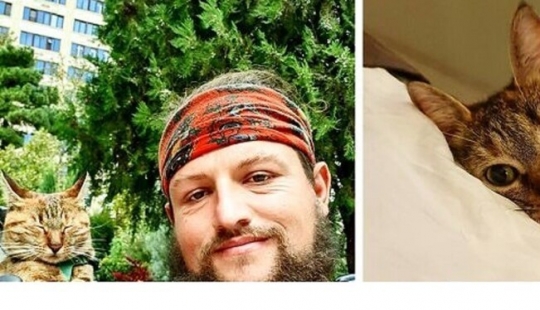 Cómo un gato y su hombre circunnavegan el mundo en una bicicleta Cómo un gato y su hombre circunnavegan el mundo en una bicicleta