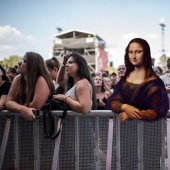 Como la Mona Lisa se utiliza para colgar en la Europea "Burning Man"