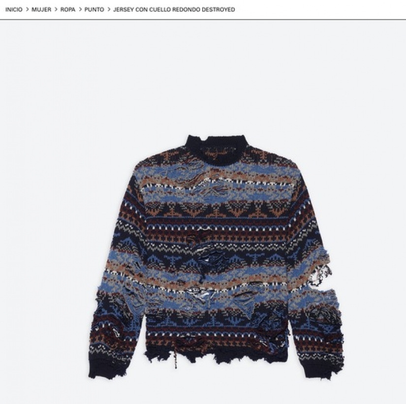 Cuanto más pobre, más de moda: suéteres rotos de Balenciaga que cuestan una fortuna