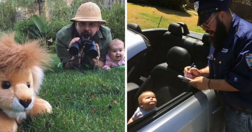 Daddy cool: el Dúo de padre y 9 meses de edad, hija ha conquistado la red social