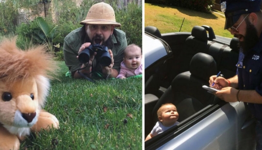 Daddy cool: el Dúo de padre y 9 meses de edad, hija ha conquistado la red social