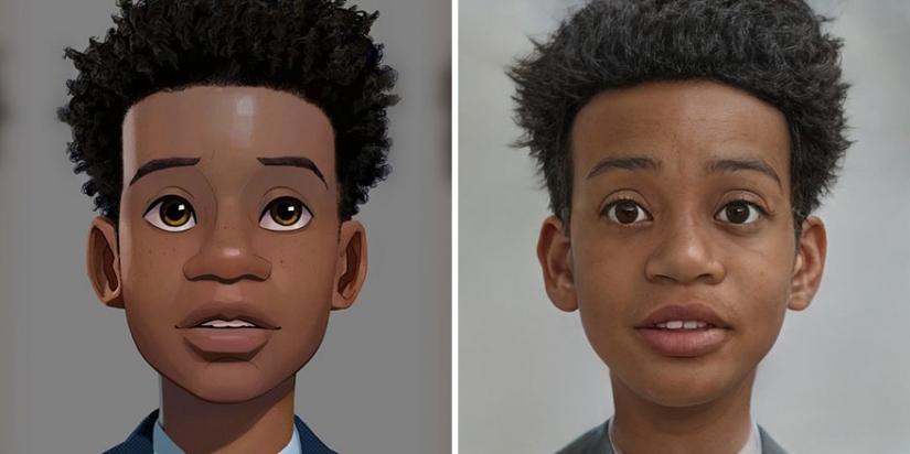 De Mona Lisa a Miles Morales: cómo se verían en realidad las personas de imágenes y personajes de dibujos animados