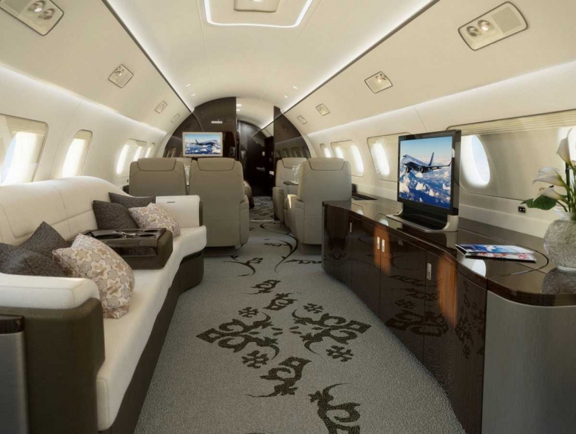 Dentro de los cinco jets privados más lujosos del mundo