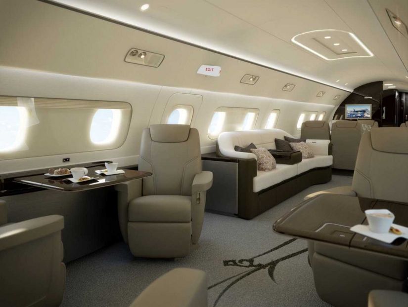 Dentro de los cinco jets privados más lujosos del mundo