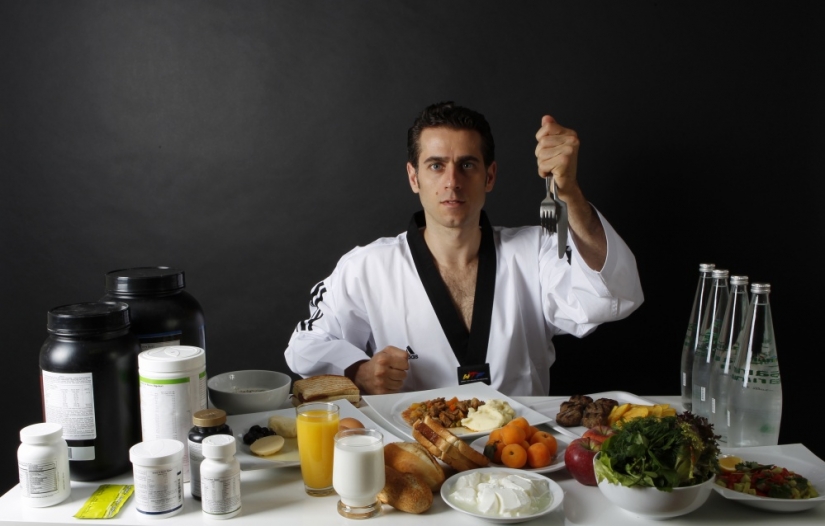 Desayuno, almuerzo y cena de un verdadero campeón olímpico