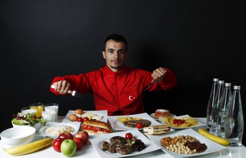 Desayuno, almuerzo y cena de un verdadero campeón olímpico