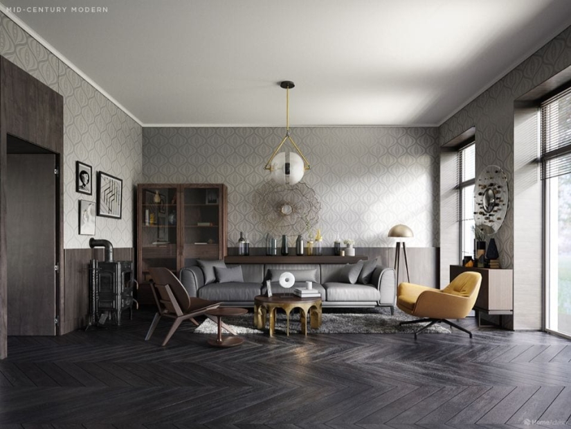 Desde el Renacimiento a la posmodernidad: 500 años de diseño de interiores, sala de estar