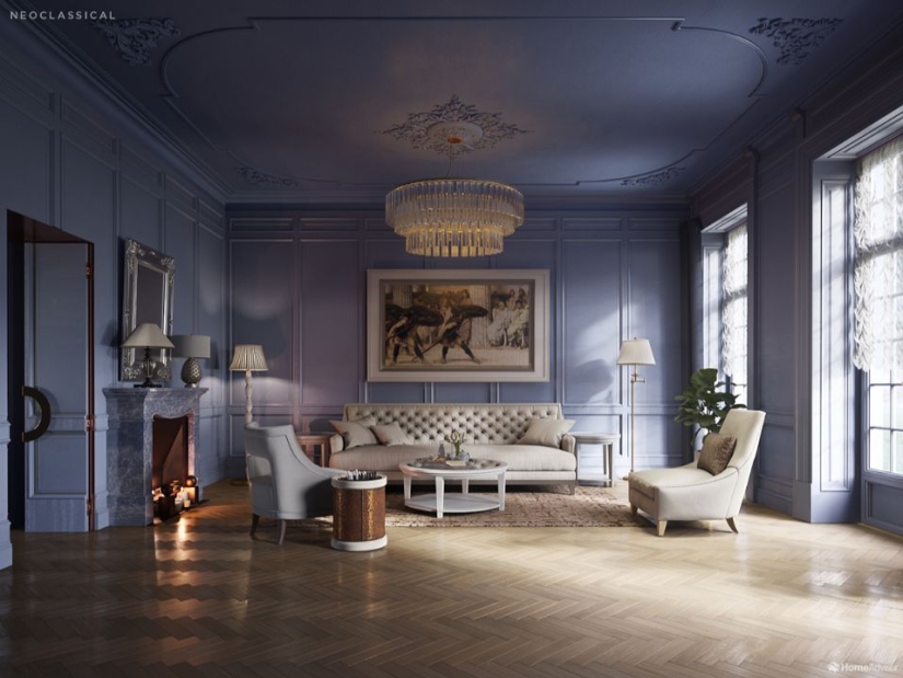 Desde el Renacimiento a la posmodernidad: 500 años de diseño de interiores, sala de estar