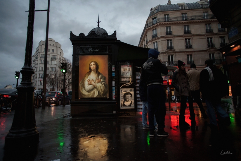 "Dios, ¿quién robó mi anuncio?": El francés reemplazó los carteles callejeros con pinturas clásicas