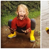 Dirty parenting: Mother lets daughter wallow in puddles for self-expression