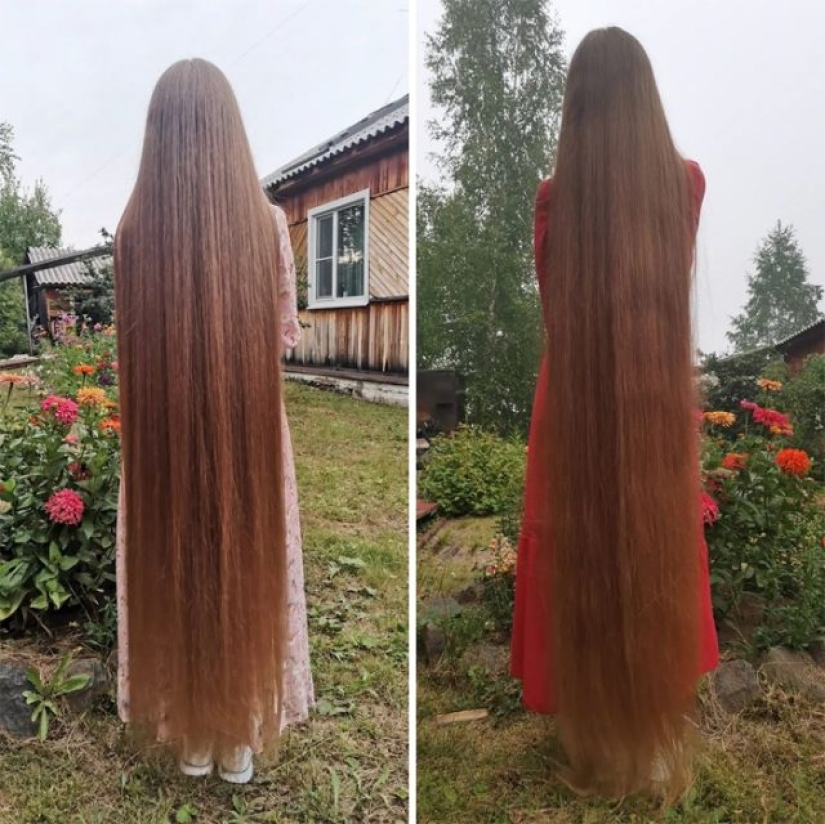 Disney got confused in real life: a woman shows what happens if you don't cut your hair 23 years old