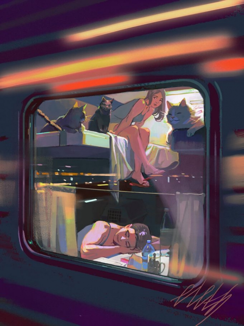 Echa un vistazo a este arte de fantasía sobre los viajes en tren en Rusia