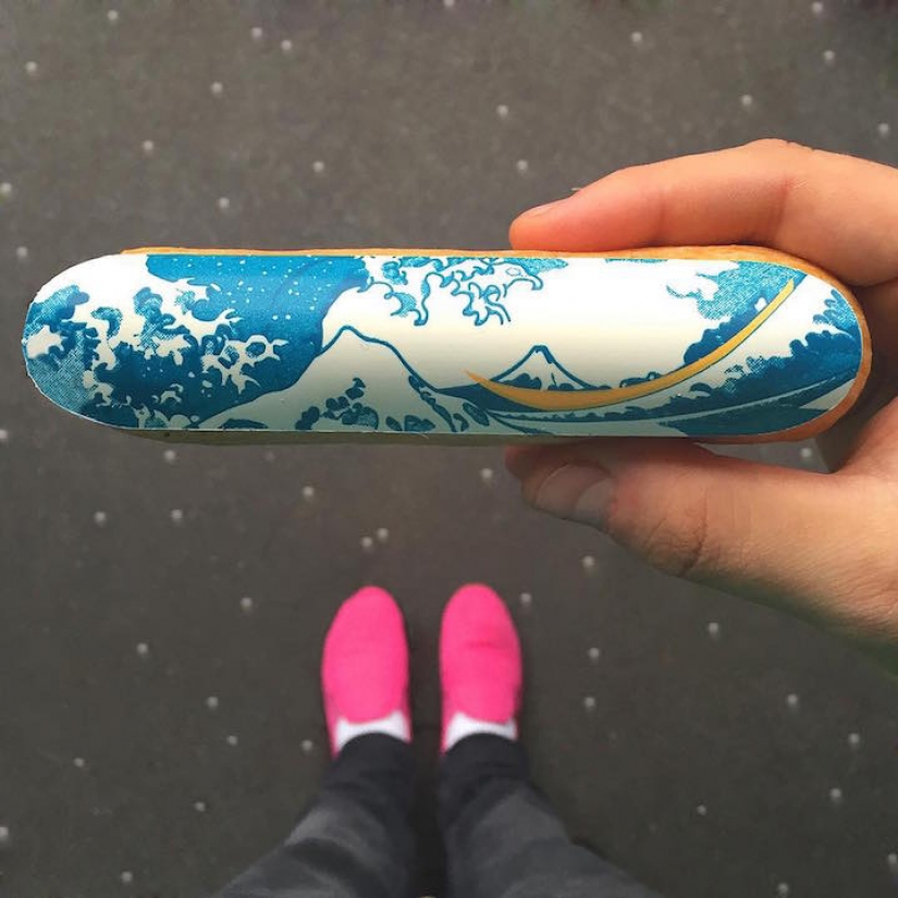 Eclair as art: desserts and shoes on Tal Spiegel's Instagram