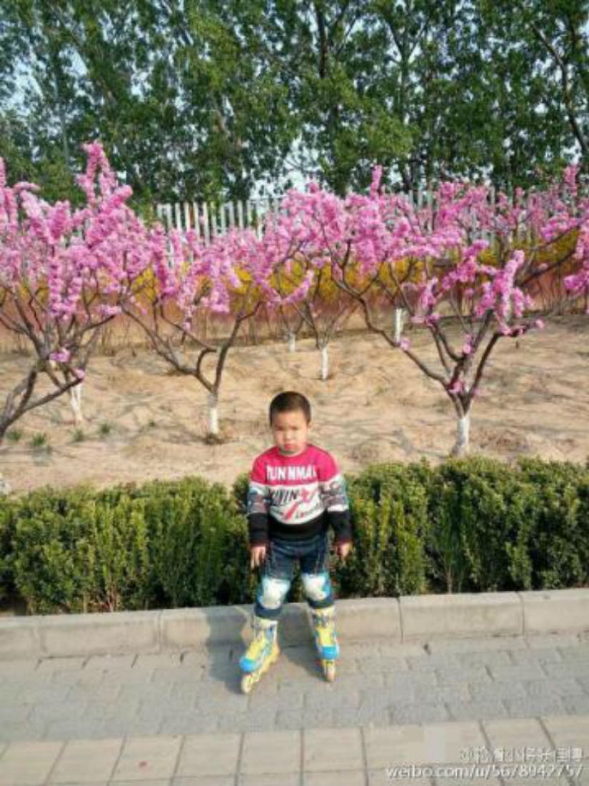 Education in Chinese: a 4-year-old boy traveled more than 500 kilometers on roller skates